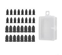 Lot de 32 clous de réparation de pneus pour voitures et motos avec vis en caoutchouc conçus pour les pneus sans chambre à air, comprend une boîte de rangement pour un transport et une utilisation