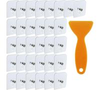 Lot de 32 crochets autocollants pour photos, transparents, sans perçage, solides avec petits grattoirs, pour images, posters, photos de 6 cm, charge maximale : 5 kg