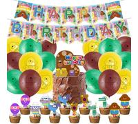 Lot de 32 décorations de ballons Hey Party, décorations de fête sur le thème du Duggee, décorations d'anniversaire, ballons Duggee, bannière « Happy Birthday » pour enfants et garçons