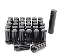 Lot de 32 écrous de roue cannelés 9/16-18 avec douille compatibles avec Dodge 1994-2011 Ram 2500 3500