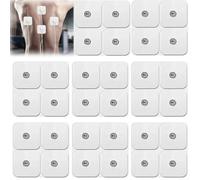 Lot de 32 électrodes autocollantes en gel - 50 x 50 mm - Pour machines Sanitas & Beurer Tens - Avec connexion à bouton-pression de 3,5 mm