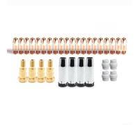 Lot de 32 embouts de contact de soudage MIG 0,8 mm pour torche Binzele avec porte-embout conique pour diffuseur de gaz compatible avec torche de soudage MB24, pièces de torche MB24