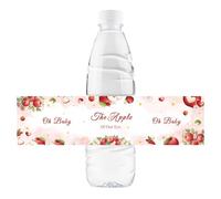 Lot de 32 étiquettes « Apple of Our Eye » pour bouteille d'eau, autocollants pour bouteille d'eau de bébé, emballages de bouteilles de fruits pour premier anniversaire/décoration de fête prénatale