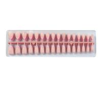 Lot de 32 faux ongles courts en amande avec motif français, et disponibles dans de belles couleurs de peau