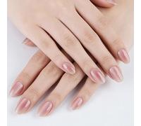 Lot de 32 faux ongles courts ovales en ABS de qualité supérieure, durables, confortables, faciles à appliquer, multi-usages, usage quotidien, usage quotidien