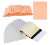 Lot de 32 feuilles de papier de transfert pour tatouage - 20 feuilles de papier de tatouage - 12 pièces - Peau synthétique - Pour tatouages temporaires - Sans motif - Pour débutants et expérimentés