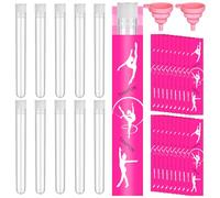 Lot de 32 flacons secrets transparents réutilisables en plastique avec enveloppes de tampon et entonnoirs pliables en silicone pour croisière, concert, sport de plein air