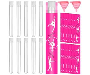 Lot de 32 flacons secrets transparents réutilisables en plastique avec enveloppes de tampon et entonnoirs pliables en silicone pour croisière, concert, sport de plein air