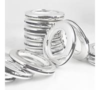 Lot de 32 œillets de rideau en plastique - Diamètre intérieur : 40 mm - Nanoscale - Faible bruit - Grand kit d'œillets pour tissu (droit)