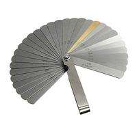 Lot de 32 jauges d'épaisseur en acier inoxydable - Double lecture - 0,04 mm à 0,88 mm d'épaisseur