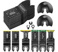 Lot de 32 lames de scie à bois - 3 lames de scie oscillantes en titane - Outil multifonction oscillant à libération rapide