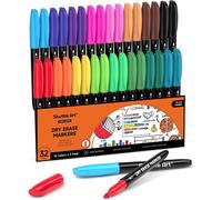 Lot De 32 Marqueurs Pour Tableau Blanc, 16 Couleurs, Marqueurs Effaçables À Sec À Pointe Fine Pour Écrire, Dessiner Sur Des Tableaux Blancs, Le Bureau, La Maison