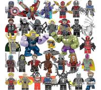Lot de 32 mini-figurines Marvel Avengers Super Heroes DC, cadeau pour enfants