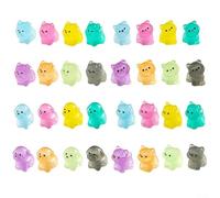 Lot de 32 mini figurines phosphorescentes en résine pour décoration créative de maison et de jardin, projets de bricolage et présentoirs de collection