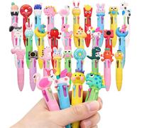 Lot De 32 Mini Stylo À Bille Kawaii, 4 Couleurs Stylos Fantaisie Pour Fille Et Garcon, Idée Petit Cadeau Anniversaire Enfants Invité, Pochette Surprise, Sachet De Bonbon Et Goodies
