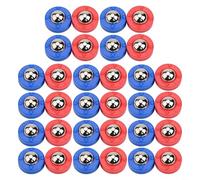 Lot de 32 palets de jeu de curling de table pour jeux de table, boîtier en plastique avec renfort interne