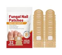 Lot de 32 patchs à ongles naturels nourrissants avec formule douce, utilisation réparatrice pour ongles endommagés, accessoire d'hygiène, lot de soins des pieds pour hommes et femmes jaunes décolorés