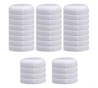 Lot de 32 patins de pieds de terrasse compatibles avec les pieds de table en fer forgé Diamètre 1/2" 38 mm (blanc)