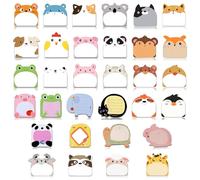 Lot de 32 Petits Blocs Notes Autocollantes Animaux Mignons, Post It Rigolo en Forme d’Animal, Papeterie Kawaii Sticky Notes, Petits Cadeaux Anniversaire pour Enfants et Élèves