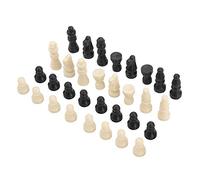 Lot de 32 petits échecs magnétiques en bois - 12 x 10 x 3 mm - Outil de divertissement international - 13 mm de diamètre