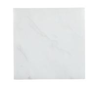 Lot de 32 revêtements de sol en PVC autocollant 30 x 30 cm, aspect carrelage marbré, pour porte d'entrée, salon, cuisine, balcon, salle de rangement (blanc)