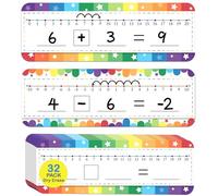 Lot de 32 tableaux effaçables à sec double face pour salle de classe - Fournitures pour enseignants de maternelle et primaire - 30,5 x 10,2 cm