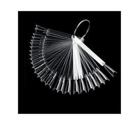 Lot de 320/400 bâtonnets de présentation pour ongles - Couleurs naturelles - Avec anneau - Faux pointes - Pratique pour l'art artistique (Triagle T)