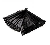 Lot de 320/400 bâtonnets de présentation pour ongles - Couleurs naturelles transparentes - Avec anneau - Faux pointes - Pratique pour l'art - Noir