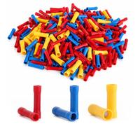 Lot de 320 connecteurs à sertir isolés - Assortiment de connecteurs électriques - Cosses de câble rondes pour câbles de 0,5 à 6,0 mm² - Rouge, bleu, jaune