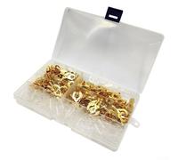 Lot de 320 connecteurs de bornes à anneau doré avec fourchette isolée et cosses à sertir, assortiment de connecteurs de câbles électriques M6 M8