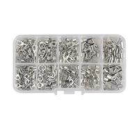 Lot de 320 cosses de câble, cosses de câble, connecteurs à sertir électriques, cosses à anneau non isolées et connecteurs à fourche, faciles à utiliser, bloc de bornes à anneau non isolé, accessoires