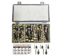 Lot de 320 écrous à rivets filetés en acier au carbone avec mandrin | Outils de jeu d'écrous à rivets aveugles pour meubles, appareil, armoire électrique, travail du métal
