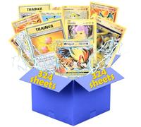 Lot de 324 cartes de dessin animé rares - Jeu de cartes à collectionner - Pas de doublons de caricatures, de bandes dessinées - Avec différents hologrammes scintillants