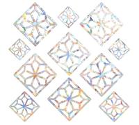 Lot de 33 autocollants de fenêtre Prism en PVC - Anti-collision - Protection contre les oiseaux - Arc-en-ciel - Film de fenêtre circulaire attrape-soleil - Décoration pour arrêter les oiseaux