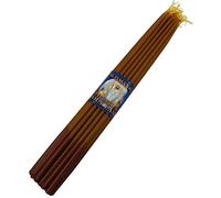 Lot de 33 bougies coniques en cire d'abeille de 28 cm de haut, bougies de la Terre Sainte de Jérusalem