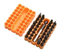 Lot de 33 embouts de tournevis 6,35 mm à tige hexagonale en acier au chrome vanadium, fente pour Phillips Torx Hex Y-Type U, tige d'extension magnétique, organisé