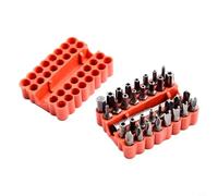 Lot de 33 embouts de tournevis de sécurité avec support d'extension de 60 mm, libération rapide magnétique, pour acier CR-V, tamper star pour Torx T10-T40, hexagonal et pour TRI-WING pour réparation