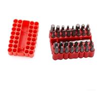 Lot de 33 embouts de tournevis en acier au chrome vanadium, porte-embout magnétique, type creux/solide, porte-embout à dégagement rapide, isolé et magnétique (solide)
