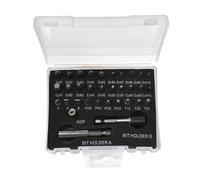 Lot de 33 extracteurs de vis endommagées, comprend un porte-embout magnétique et un adaptateur de douille pour vis et boulons dénudés/cassés 2-12 mm, acier rapide