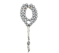 Lot de 33 perles Tasbih musulmanes Zikr avec pampilles exquises - Excellent polissage pour les musulmans dévots et cérémonies rituelles