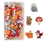 Lot de 33 punaises mignonnes en forme d'animaux de dessin animé pour tableau d'affichage, tableau d'affichage, carte