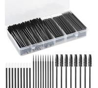 Lot de 330 baguettes jetables pour mascara, applicateurs de cils, 110 pinceaux à cils, 110 pinceaux à lèvres, 110 micro-pinceaux, kit d'outils de maquillage avec boîte de rangement