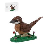 Lot de 332 blocs de construction d'oiseaux chanteurs de collection Carolina Wren - Décoration de bureau ou de maison, briques d'oiseaux à assembler soi-même, cadeau pour adultes et adolescents