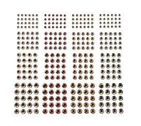 Lot de 336 leurres de pêche 4D Fish Eyes - 1 lot de leurres de pêche - 4 couleurs conformes à l'image - Conçues pour une utilisation durable avec une bonne durabilité et un profil grand œil