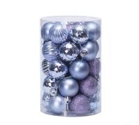 Lot de 34 boules de Noël en plastique avec matériau incassable et différentes finitions - pour arbres, guirlandes et tables (11#)