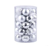 Lot de 34 boules de Noël incassables, taille parfaite pour toutes vos idées de décoration (18#)