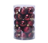 Lot de 34 boules de Noël incassables, taille parfaite pour toutes vos idées de décoration (7#)
