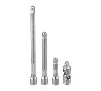 Lot de 34 rallonges de douilles 1/4 avec section centrale antidérapante et plaqué chrome pour une fixation facile (4 pièces)