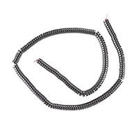 Lot de 340 perles Heishi rondes et plates en hématite synthétique non magnétique pour la fabrication de bijoux - 6 x 1 mm - Noir