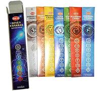 Lot de 35 bâtons d'encens 7 chakras de méditation naturelle de qualité supérieure de la racine à la couronne - Équilibre parfait pour sept chakras pour la guérison, le yoga, la méditation,